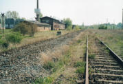 Gleisrost der Kanonenbahn am Stellwerk GO
