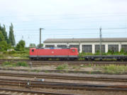 eine 143 mit Güterzug nach Magdeburg
